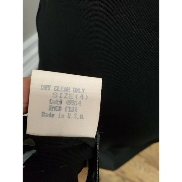 Laundry Women's Solid Black Rayon Halter V-Neck Knee Length Dress Size 4 - Picture 11 of 12